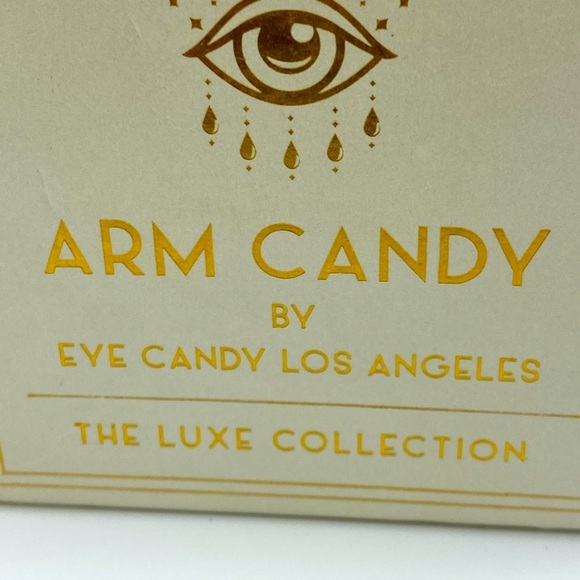 SALE Eye Candy LA Agate Slice Gold Tone Necklace NWT - Picture 3 of 4